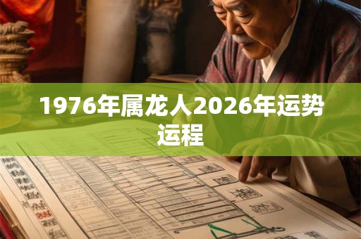 1976年属龙人2026年运势运程
