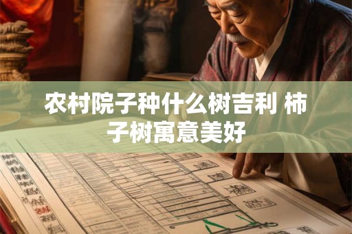 农村院子种什么树吉利 柿子树寓意美好