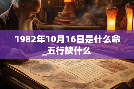 1982年10月16日是什么命_五行缺什么