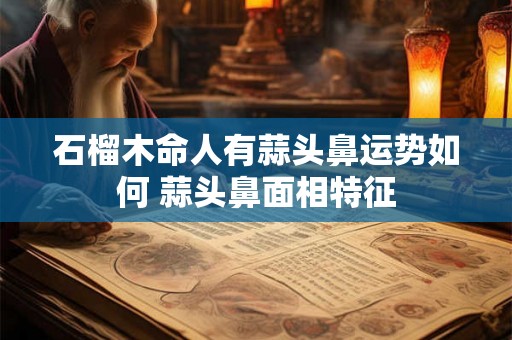 石榴木命人有蒜头鼻运势如何 蒜头鼻面相特征