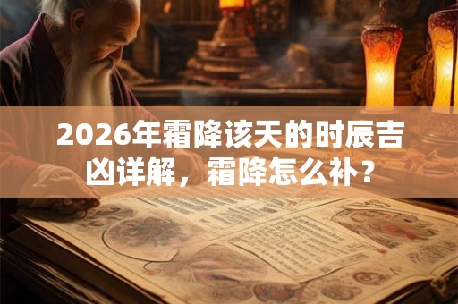2026年霜降该天的时辰吉凶详解，霜降怎么补？