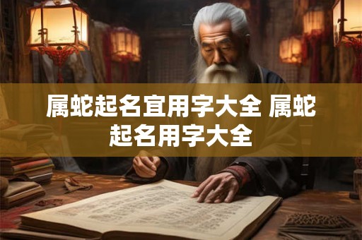 属蛇起名宜用字大全 属蛇起名用字大全