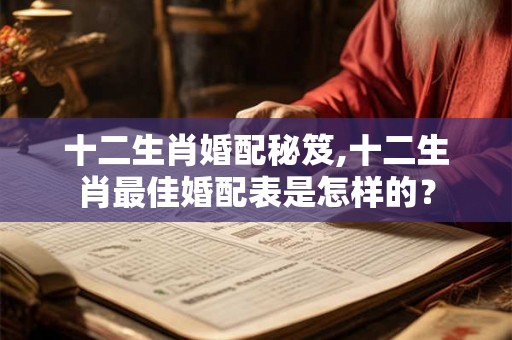 十二生肖婚配秘笈,十二生肖最佳婚配表是怎样的？