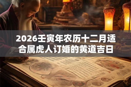2026壬寅年农历十二月适合属虎人订婚的黄道吉日 2026壬寅年农历十二月适合属虎人订婚的黄道吉日
