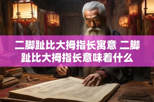 二脚趾比大拇指长寓意 二脚趾比大拇指长意味着什么
