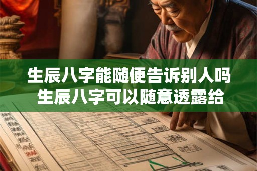 生辰八字能随便告诉别人吗 生辰八字可以随意透露给他人吗
