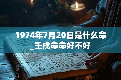 1974年7月20日是什么命_壬戌命命好不好