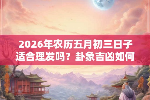 2026年农历五月初三日子适合理发吗?卦象吉凶如何? 2026年农历五月初三日子适合理发吗?卦象吉凶如何?