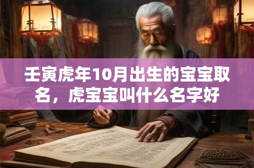 壬寅虎年10月出生的宝宝取名，虎宝宝叫什么名字好
