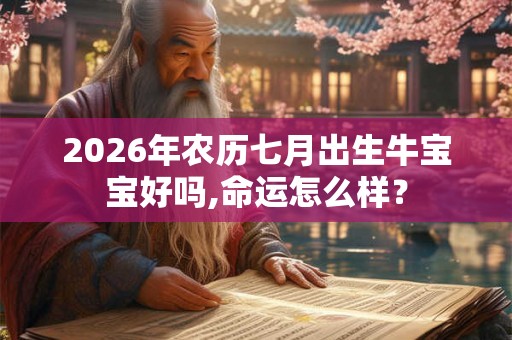 2026年农历七月出生牛宝宝好吗,命运怎么样？