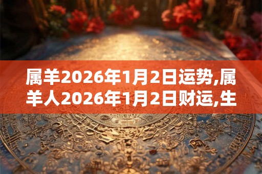 属羊2026年1月2日运势,属羊人2026年1月2日财运,生肖羊2026年1月2日运势