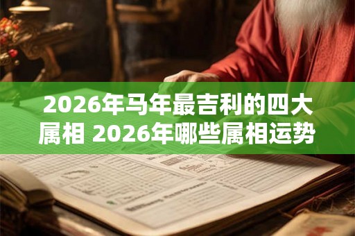 2026年马年最吉利的四大属相 2026年哪些属相运势很好