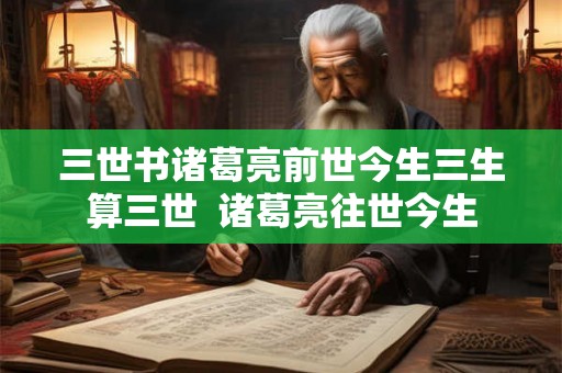 三世书诸葛亮前世今生三生算三世  诸葛亮往世今生