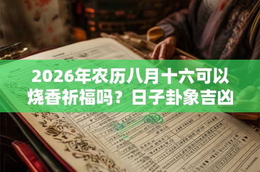 2026年农历八月十六可以烧香祈福吗？日子卦象吉凶？