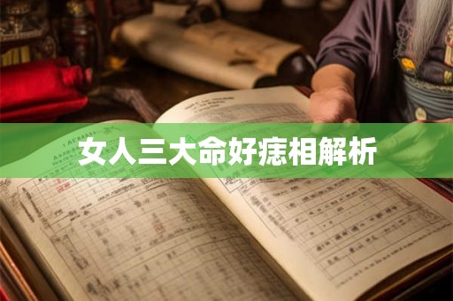 女人三大命好痣相解析 女人三大命好痣相解析