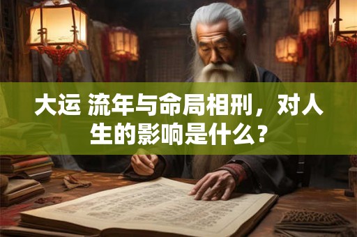 大运 流年与命局相刑，对人生的影响是什么？