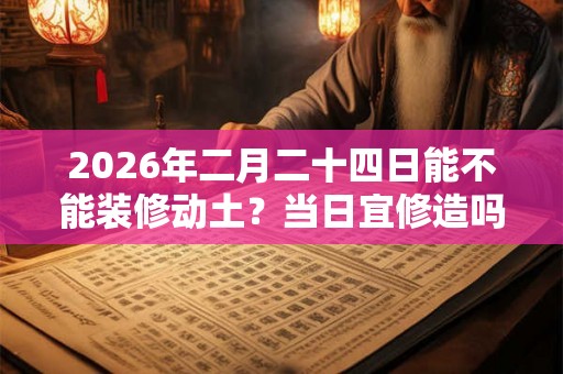 2026年二月二十四日能不能装修动土?当日宜修造吗 2026年二月二十四日能不能装修动土?当日宜修造吗