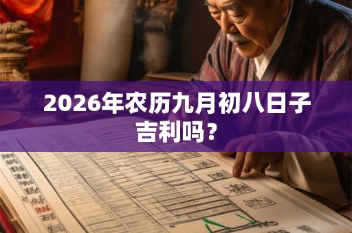 2026年农历九月初八日子吉利吗？