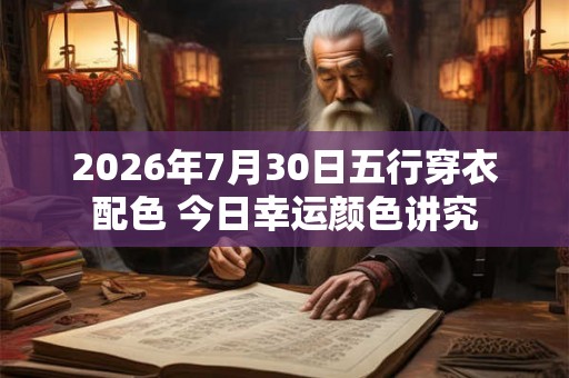 2026年7月30日五行穿衣配色 今日幸运颜色讲究