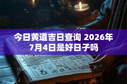 今日黄道吉日查询 2026年7月4日是好日子吗