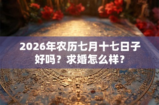 2026年农历七月十七日子好吗？求婚怎么样？