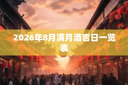 2026年8月满月酒吉日一览表
