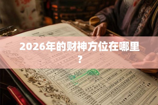 2026年的财神方位在哪里？