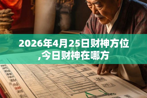 2026年4月25日财神方位,今日财神在哪方 2026年4月25日财神方位,今日财神在哪方