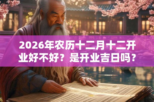 2026年农历十二月十二开业好不好?是开业吉日吗? 2026年农历十二月十二开业好不好?是开业吉日吗?