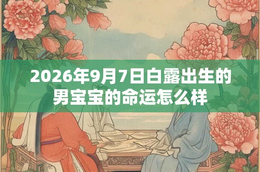 2026年9月7日白露出生的男宝宝的命运怎么样