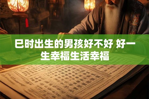 巳时出生的男孩好不好 好一生幸福生活幸福