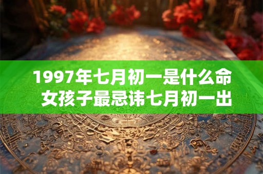 1997年七月初一是什么命  女孩子最忌讳七月初一出生吗