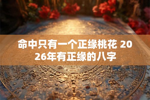 命中只有一个正缘桃花 2026年有正缘的八字 命中只有一个正缘桃花 2026年有正缘的八字