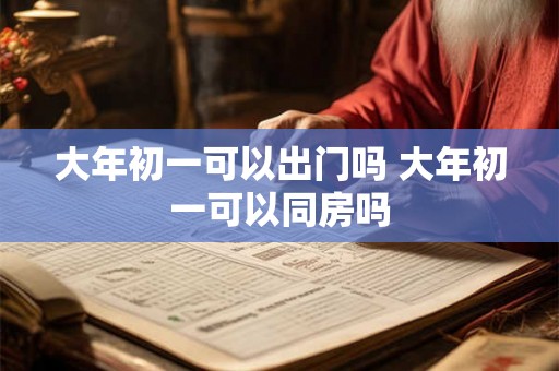 大年初一可以出门吗 大年初一可以同房吗