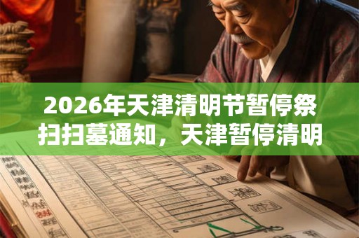 2026年天津清明节暂停祭扫扫墓通知，天津暂停清明祭扫