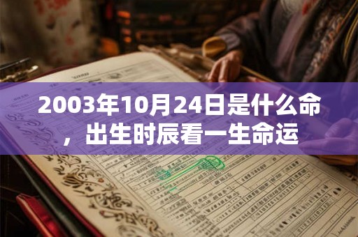 2003年10月24日是什么命,出生时辰看一生命运 2003年10月24日是什么命,出生时辰看一生命运
