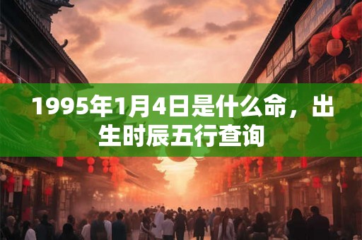 1995年1月4日是什么命,出生时辰五行查询 1995年1月4日是什么命,出生时辰五行查询