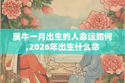 属牛一月出生的人命运如何,2026年出生什么命