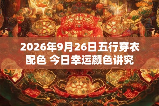 2026年9月26日五行穿衣配色 今日幸运颜色讲究