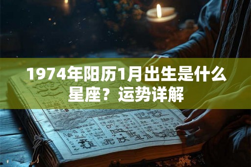 1974年阳历1月出生是什么星座？运势详解
