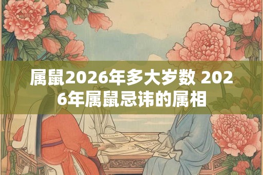属鼠2026年多大岁数 2026年属鼠忌讳的属相