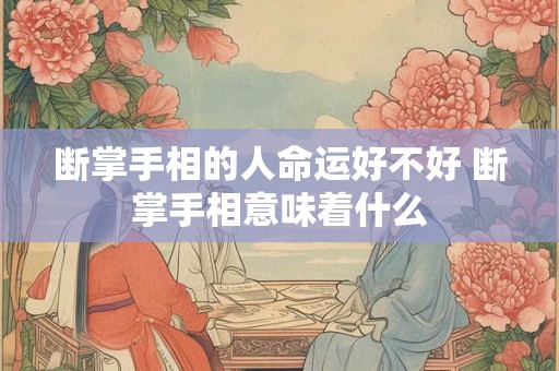 断掌手相的人命运好不好 断掌手相意味着什么