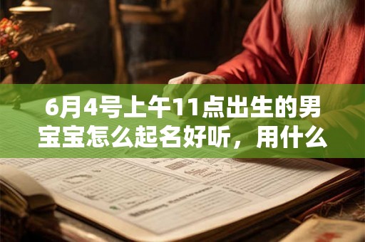 6月4号上午11点出生的男宝宝怎么起名好听，用什么字好