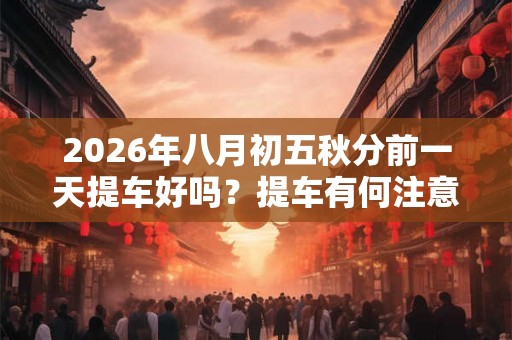 2026年八月初五秋分前一天提车好吗?提车有何注意事项? 2026年八月初五秋分前一天提车好吗?提车有何注意事项?