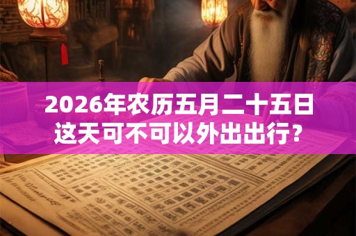 2026年农历五月二十五日这天可不可以外出出行？