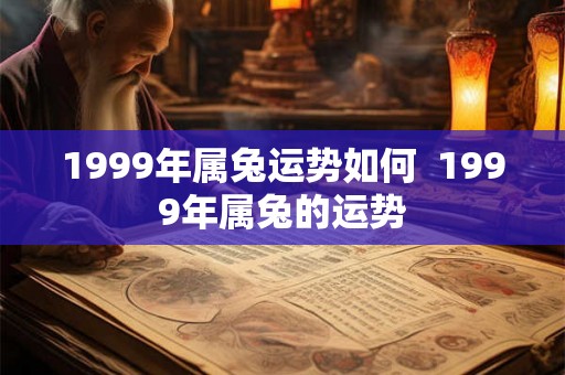 1999年属兔运势如何  1999年属兔的运势