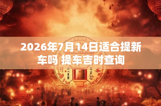 2026年7月14日适合提新车吗 提车吉时查询