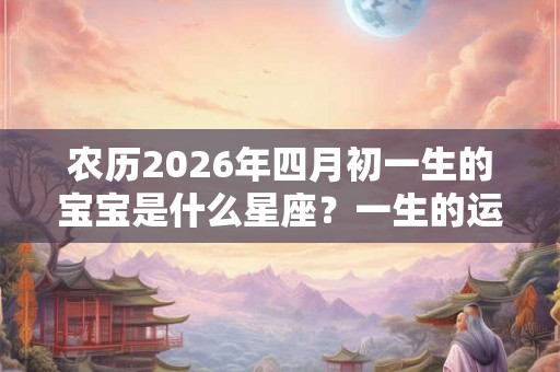 农历2026年四月初一生的宝宝是什么星座?一生的运势如何? 农历2026年四月初一生的宝宝是什么星座?一生的运势如何?