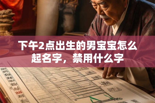 下午2点出生的男宝宝怎么起名字，禁用什么字