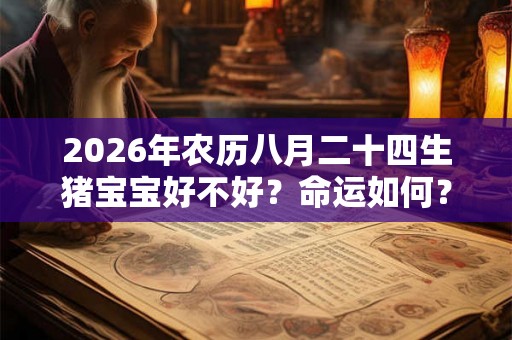 2026年农历八月二十四生猪宝宝好不好？命运如何？